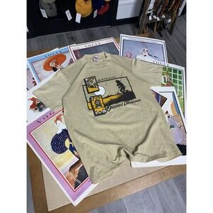 Vintage 80s Australia Original Aborigine Graphic Nature T Shirt Size Medium